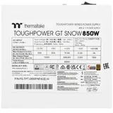 Блок питания, Thermaltake, Toughpower GT 850W Snow Gold, PS-TPT-0850FNFAGE-W, 850W, ATX 3.1, Gold, APFC, 20+4pin, 2*4+4pin, 6*Sata, 4*Molex, 4*PCI-E 6+2pin, 1*12VHPWR, Modular, Вентилятор 12см, 150х