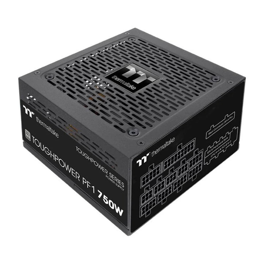 Блок питания, Thermaltake, Toughpower PF1 750W, PS-TPD-0750FNFAPE-1, 750W, ATX, Platinum, APFC, 20+4 pin, 2*4+4pin, 12*Sata, 4*Molex, 6*PCI-E 6+2 pin, FDD, Modular, Вентилятор RGB 12 см, 150х86х140м