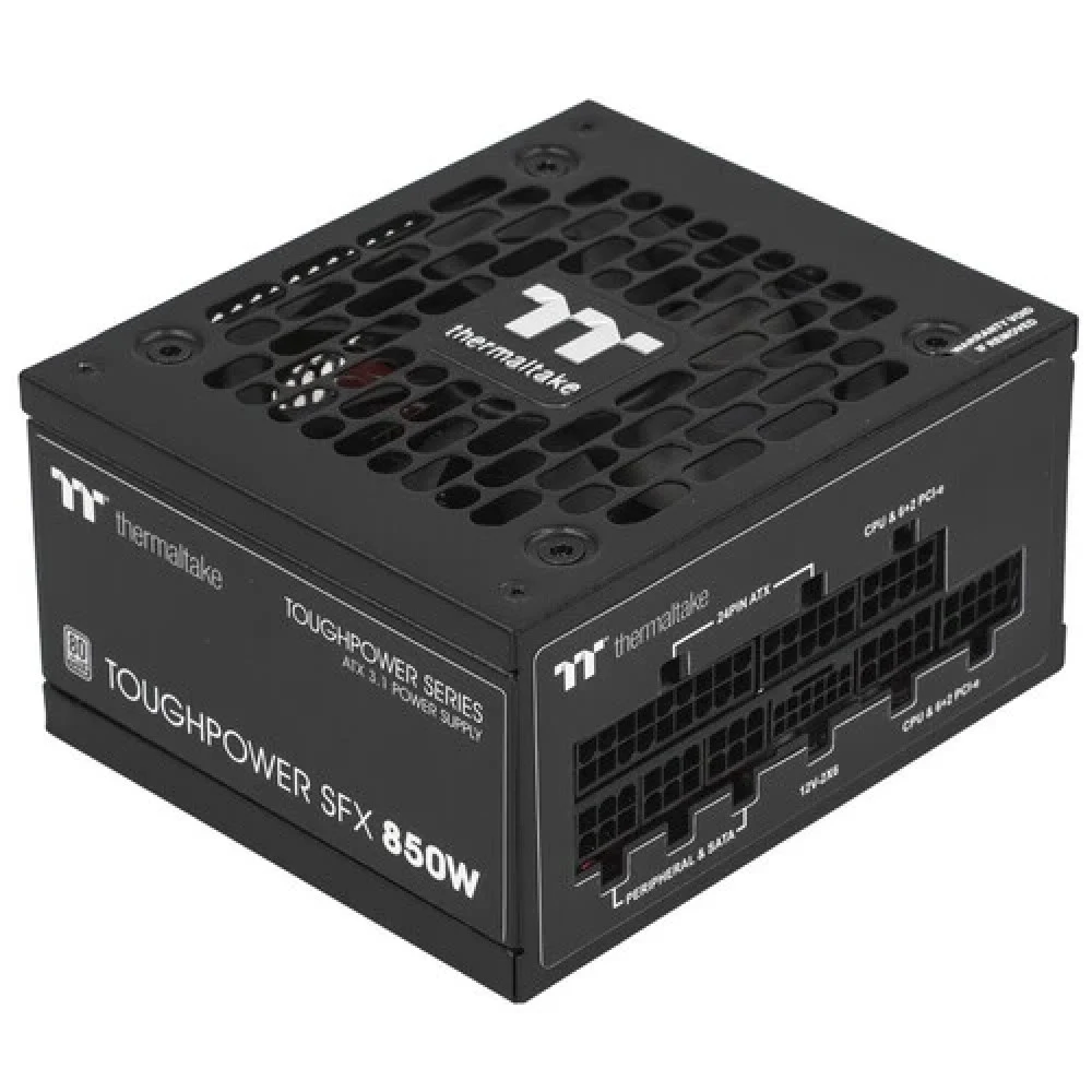 Блок питания ПК Thermaltake Toughpower SFX 850 /0850W/Fully Modular/Non Light/Full Range/Analog/80 Plus Platinum/EU/100% JP CAP/All Flat Cables/Gen 5
