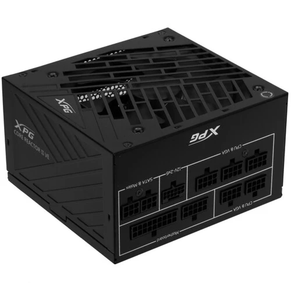 Блок питания XPG CORE REACTOR II VE 750 (ATX 3.1, 750W, Full Modular, PWM 120mm FDB fan, Active PFC, DC to DC, Half-Bridge & LLC converter, 80+ GOLD) RET