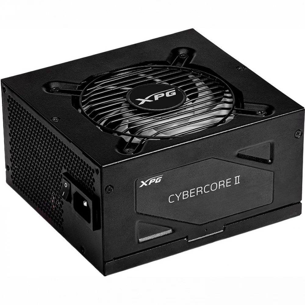 Блок питания, XPG, Cybercore II, CYBERCOREII1300P-BKCEU, 1300W, ATX, APFC, Platinum, 20+4 pin, 2*4+4 pin, 12*Sata, 8*Molex, 10*PCI-E 6+2 pin, 1*12VHPWR, Modular, Вентилятор 12 см, 160x86x150мм, Чёрн