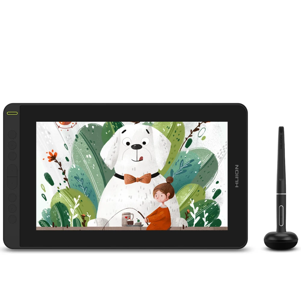Графический планшет/монитор, Huion, Kamvas 12 GS116, 11.6", Разрешение 1920х1080, Яркость 200cd/m2, Матрица IPS, 5080 lpi, Чувствительность к нажатию 8192, Интерфейс USB-C, Рабочая область 256,32*14