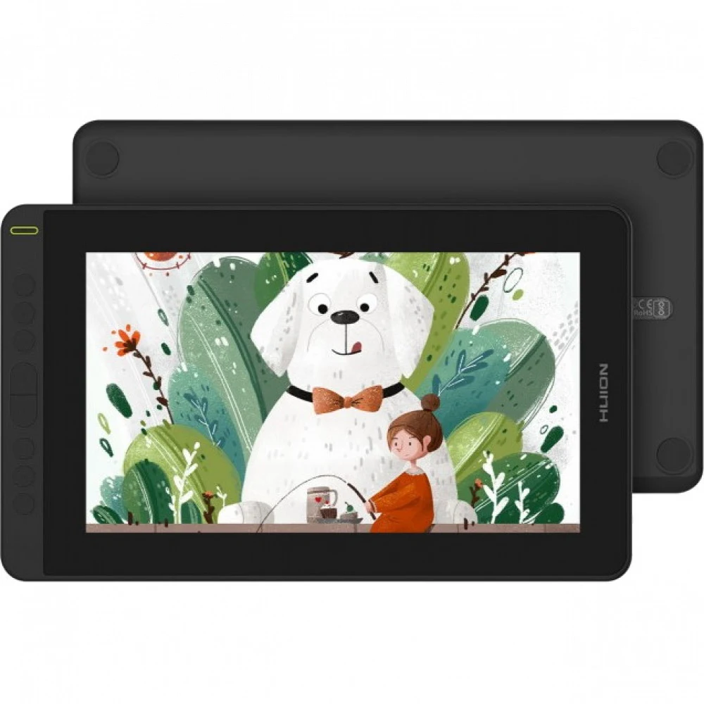 Графический планшет Huion Kamvas 12, 10"x 6", беcпроводное перо, подставка