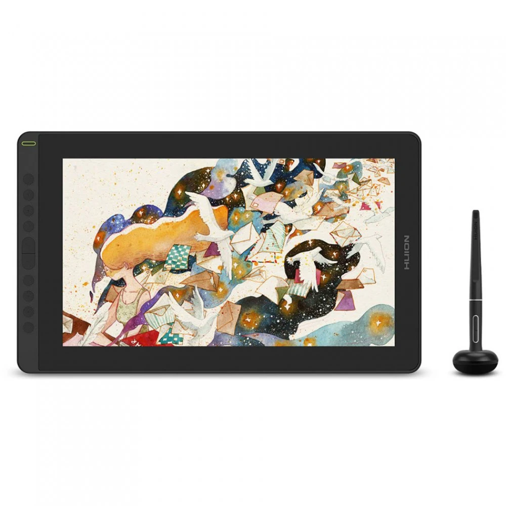 Графический планшет, Huion, Kamvas 16 Gen 3 (GS1563), Цифровая ручка:PW517, Технология пера:Пассивный электромагнитный резонанс (перо без батареи), Разрешение пера:5080 LPI, Чувствительность к давле
