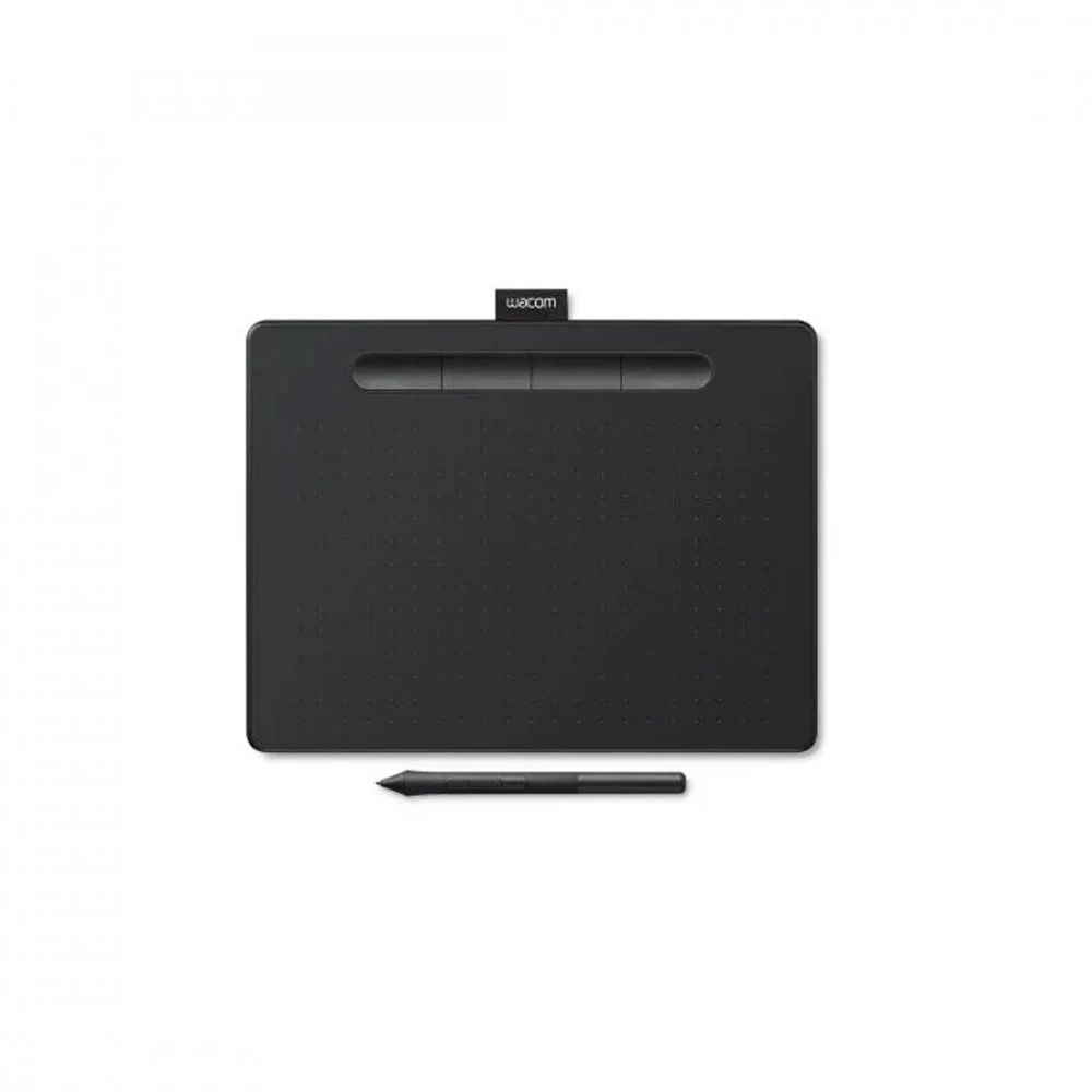 Графический планшет, Wacom, Intuos M CTL-6100K-B (CTL-6100/K0-BX), Разрешение 2540 lpi, Чувствительность к нажатию 4096, 4 программируемые клавиши, 2 клавиши на пере, Размер планшета 264*200*8,8 мм,