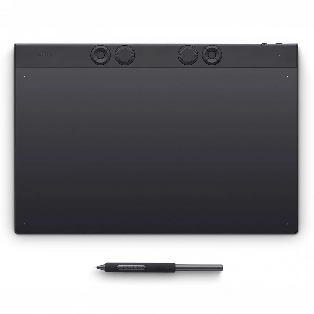 Графический планшет, Wacom, Intuos Pro pen tablet large (PTK870K0B), Разрешение 5080 lpi, Чувствительность к нажатию 8192, 6 программируемых клавиш, Размер 377 x 253 x 4-7 мм, Чёрный