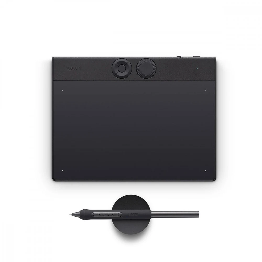 Графический планшет, Wacom, Intuos Pro pen tablet small (PTK470K0B), Разрешение 5080 lpi, Чувствительность к нажатию 8192, 6 программируемых клавиш, Размер 215 x 163 x 4-7 мм, Чёрный