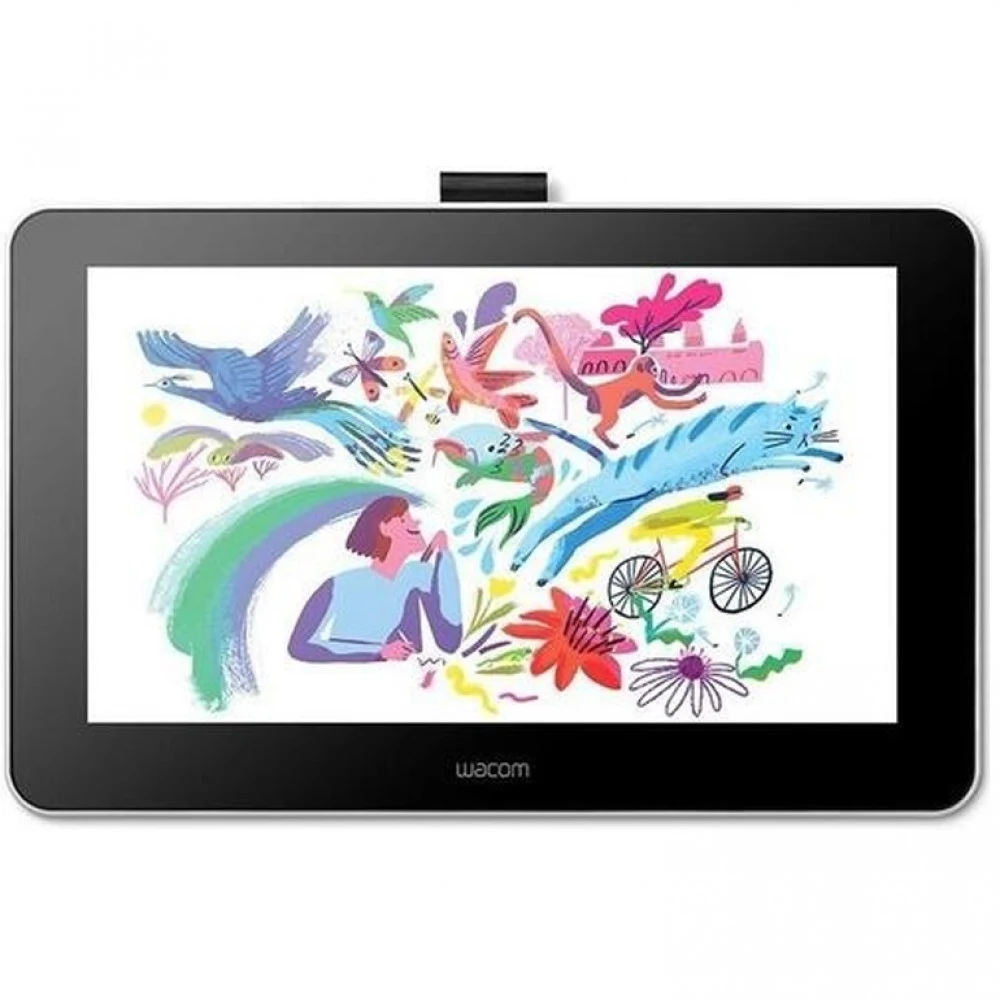 Графический планшет, Wacom, One 12 pen display (DTC121W0B), Разрешение 1920 x 1080, Чувствительность к нажатию 4096, Интерфейс USB-С, Размер 210*146*7,5 мм, Чёрный