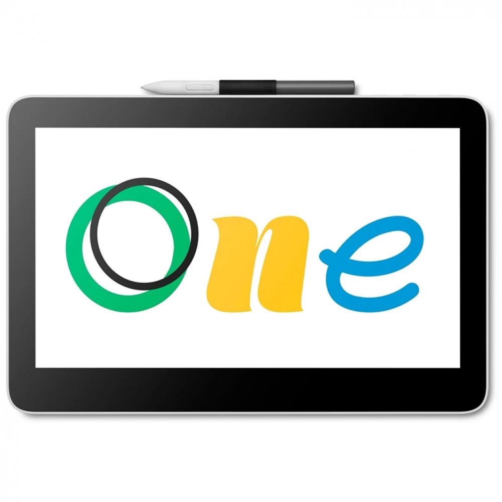 Графический планшет, Wacom, One 13 Touch pen display (DTH134W0B), Разрешение 1920 x 1080, Чувствительность к нажатию 4096, Интерфейс USB-С, Размер 310*200*8,5 мм, Чёрный