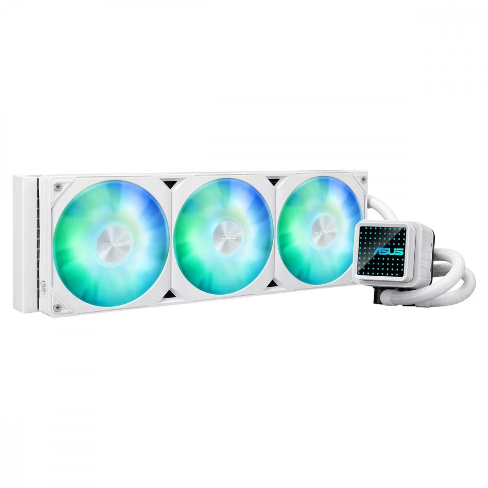 Водяное охлаждение CPU Asus PRIME LC 360 ARGB WHT 360mm Liquid CPU Cooler, 3x120mm PWM Fan, ARGB