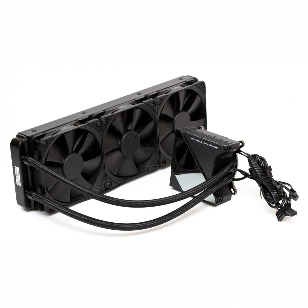 СЖО Asus ROG Ryujin 240, S115X/1366/2011/2066/AM4, 2x12cm,4pin+USB+SATA,Al+Cu,450-2000rpm,29.7dB