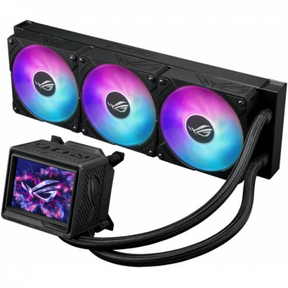 СЖО ASUS ROG Ryujin III 360 ARGB Extreme, Asetekapos s Emma Gen8 V2 Pump, magnetic ROG ARGB fans, LCD DISPLAY, BOX