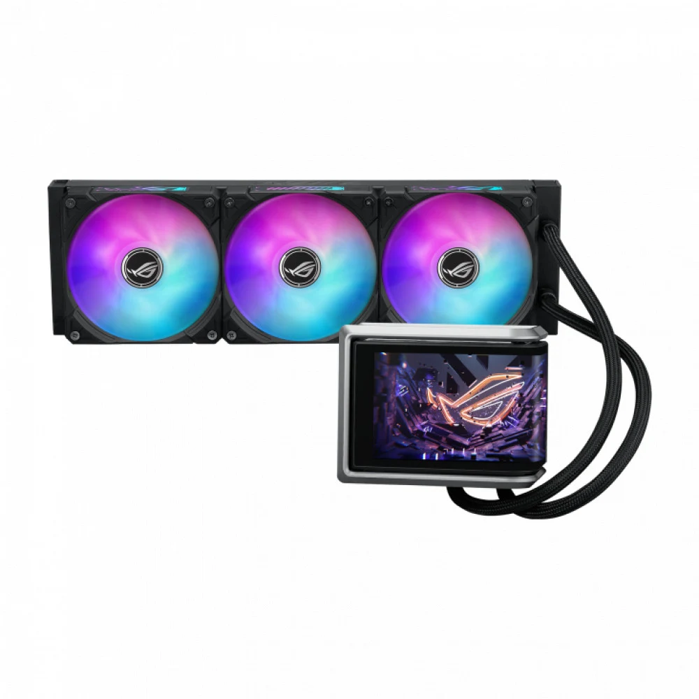 Водяное охлаждение CPU Asus ROG RYUO IV 360 ARGB, 3x120mm Liquid CPU Cooler, AMOLED-display, Black