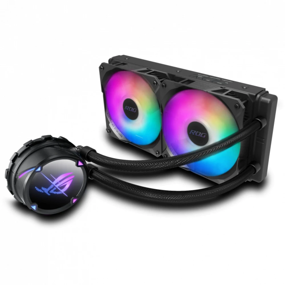 Водяное охлаждение CPU Asus ROG STRIX LC II 240 ARGB 120mm Liquid CPU Cooler, 2 x 12cm PWM Fan, ARGB