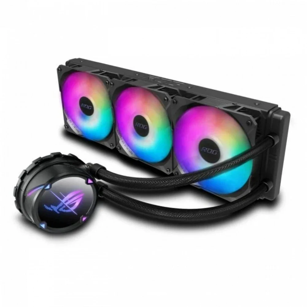 Система водяного охлаждения ASUS ROG Strix LC II 360 ARGB Soc-AM4/1151/1200/2066/1700 черный 4-pin 37.6dB Al Ret (90RC00F1-M0UAY4) [90RC00F1-M0UAY4]