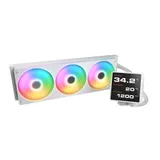 Кулер с водяным охлаждением, Cougar, Poseidon Vistek Pro ARGB 360 WH, Intel 1851/1700/1200/115х и AMD AM5/AM4, 3*120мм Unity ARGB, 700-2500 RPM±10%, 78,2CFM, 38 dB(A), Белый