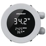Кулер с водяным охлаждением, Cougar, Poseidon Vistek ARGB 360 WH, Intel 1851/1700/1200/115х и AMD AM5/AM4, 3*120мм Unity ARGB, 700-2500 RPM±10%, 78,2CFM, 38 dB(A), Белый