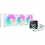 Кулер с водяным охлаждением, Deepcool, LD360 WH R-LD360-WHDMMN-G-1, Intel 1700/1200/115х и AMD AM5/AM4/, TDP 300W, 3*120мм FD12 ARGB, 600-2400 RPM±10%, 72,04CFM, 38,71 dB(A), Белый