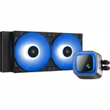Кулер с водяным охлаждением, Deepcool, LS520 R-LS520-BKAMNT-G-1, Intel 20хх/1700/1200/115х и AMD TRX4/TR4/AM5/AM4/, TDP 280W, 2*120мм FC120 A-RGB, 500-2250 RPM±10%, 85,85CFM, ≤32,9 dB(A), Чёрный