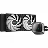Кулер с водяным охлаждением, Deepcool, LS520 R-LS520-BKAMNT-G-1, Intel 20хх/1700/1200/115х и AMD TRX4/TR4/AM5/AM4/, TDP 280W, 2*120мм FC120 A-RGB, 500-2250 RPM±10%, 85,85CFM, ≤32,9 dB(A), Чёрный
