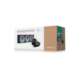 Кулер с водяным охлаждением, Deepcool, MYSTIQUE 360 ARGB R-LX750-BKADSNC-G-1, Intel 1700/1200/115х и AMD AM5/AM4/, TDP 250W, 2*120мм FD12 ARGB PWM, 600-2400 RPM±10%, 72,04CFM, 38,71 dB(A), Чёрный