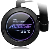 Кулер для процессора, Gigabyte, GP-AORUS WATERFORCE 240 (4719331552374), Intel 2066, 2011-3, 1366, 115x, 1200, 1700, AMD sTRX4, TR4, AM4, 2*120мм ARGB вентилятора, 2500 об/мин, Воздушный поток 59.25
