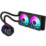 Кулер для процессора, Gigabyte, GP-AORUS WATERFORCE X II 240 (4719331553944), Intel 115x, 1200, 1700, AMD TR4, AM5, AM4, sTR5, 2*120мм ARGB вентилятора, 800~2400 об/мин +/-10%, Воздушный поток 72 фу