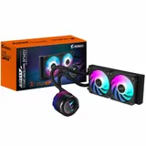 Кулер для процессора, Gigabyte, GP-AORUS WATERFORCE X II 240 (4719331553944), Intel 115x, 1200, 1700, AMD TR4, AM5, AM4, sTR5, 2*120мм ARGB вентилятора, 800~2400 об/мин +/-10%, Воздушный поток 72 фу