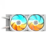 Кулер для процессора, Gigabyte, GIGABYTE GAMING 240 ICE (4719331555863), Intel 1851/1700/115x/1200, AMD AM5/AM4, 2*120мм ARGB вентилятора, 2200 об/мин, Воздушный поток 61.61 фут/мин, Белый