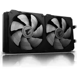 СВО Gigabyte Aorus Liquid Cooler 280, S115X/1366/2011/2066/AM4/TR4, 2x14cm,SATA+USB,Al+Cu,2500rpm