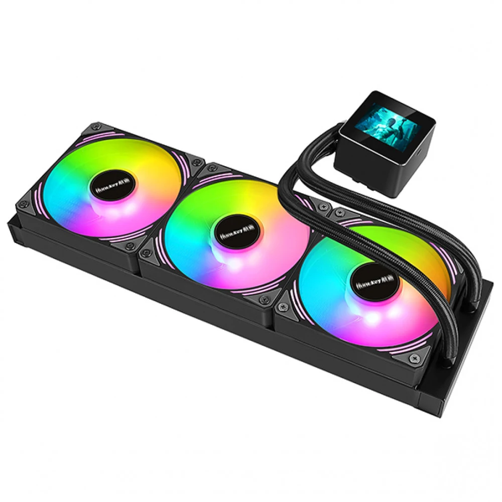 СЖО Huntkey MVP 360, S115X/1200/1700/20xx/AM4/AM5, 3x12cm, 2000rpm, Black