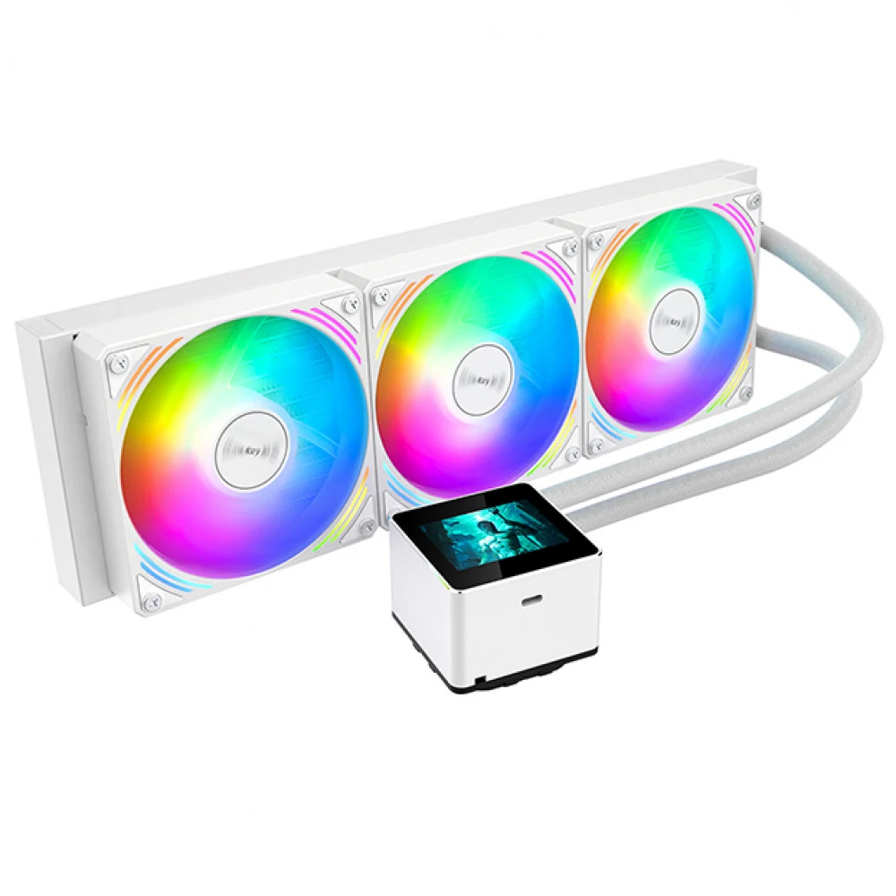 СЖО Huntkey MVP V360, S115X/1200/1700/20xx/AM4/AM5, 3x12cm, 2000rpm, White