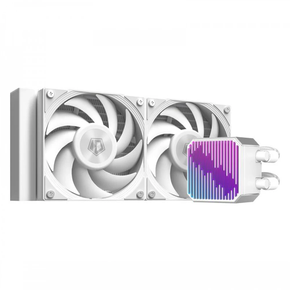 СЖО ID-Cooling DX240 Max White,S115X/1200/1700/1851/AM4/AM5,300W,2x12cm,3+4pin,2150rpm,32.5dB