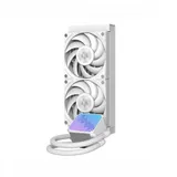 СЖО ID-Cooling DX240 Max White,S115X/1200/1700/1851/AM4/AM5,300W,2x12cm,3+4pin,2150rpm,32.5dB