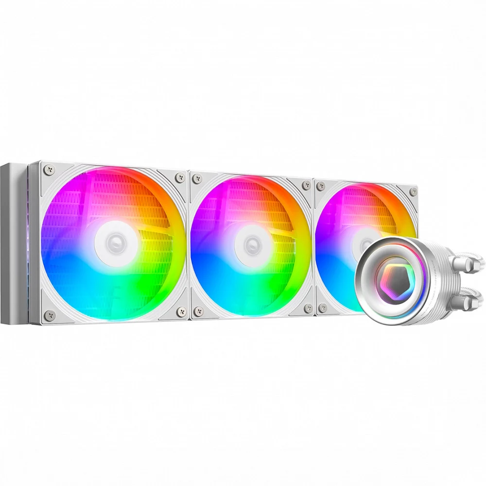 СЖО ID-Cooling FX360 INF White,S115X/1200/1700/1851/AM4/AM5,350W,3x12cm,3+4pin,300+2000rpm,27.2dB