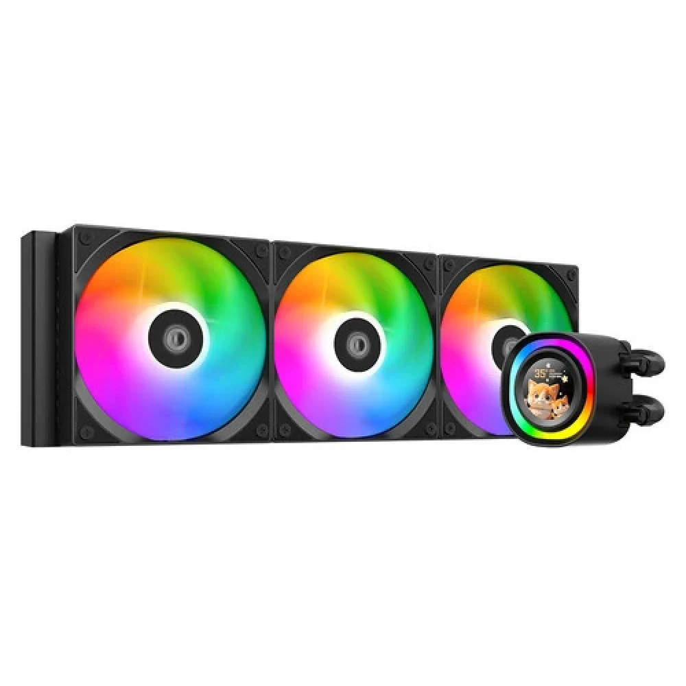 СЖО для процессора ID-COOLING FX360 LCD (Soc LGA1851/1700/1200/115X/AM5/AM4, 3x120mm fan, 2000rpm, 27.2 дБ, 350W, PWM 4-pin, Al+Cu) (FX360 LCD)