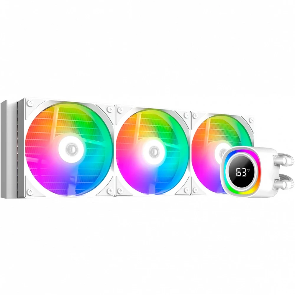 Вентилятор для процессора ID-COOLING FX360 TD WHITE (жидк. охл., 3х120mm, Al, PWM 2900 rpm, 27.2 dB, 7 pin, 350Wt, LCD) (FX360 TD WHITE)