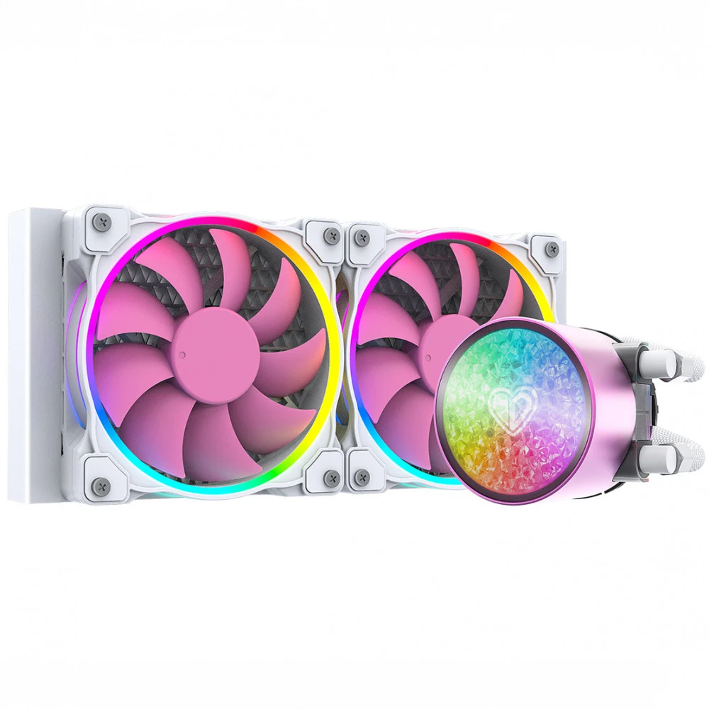 СЖО ID-Cooling Pinkflow 240 Diamond Ed., S115X/2011/2066/AM4, 250W,2x12cm,3+4pin+SATA,2000rpm,33.5dB