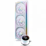 Система жидкостного охлаждения/ Water Cooling System JONSBO TH-360 White (300W, 360mm, LED temp., White, ARGB/ Fans: 3x120mm, 62.4CFM, 37.3dBA, 2400RPM/ Pump height 72mm, 30dBA, 2400RPM, Rad thickne