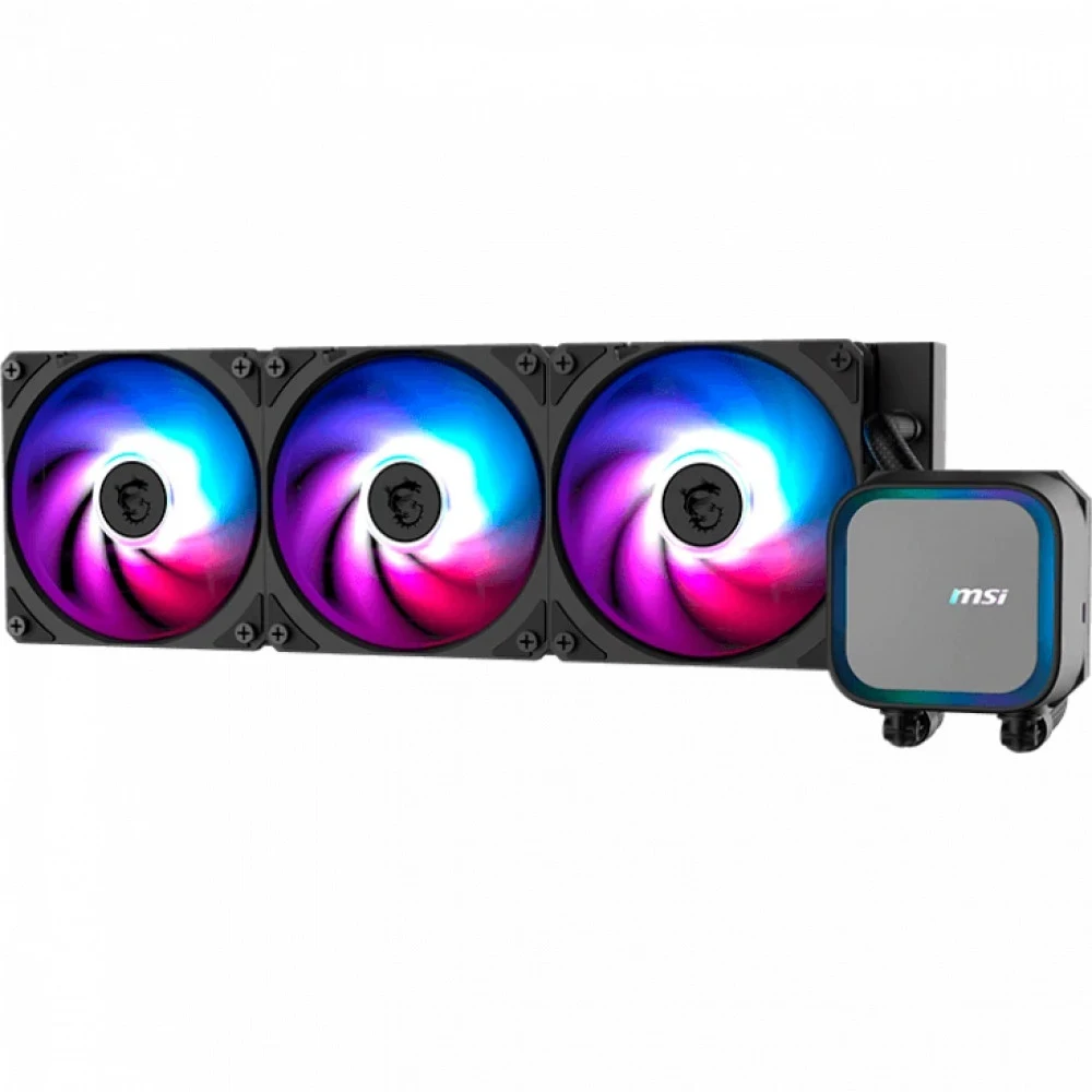 СЖО MSI MAG CoreLiquid A13 360, S1700/1851/AM4/AM5,250W,3x12cm,4pin+3pin,Al+Cu, 500-2000rpm