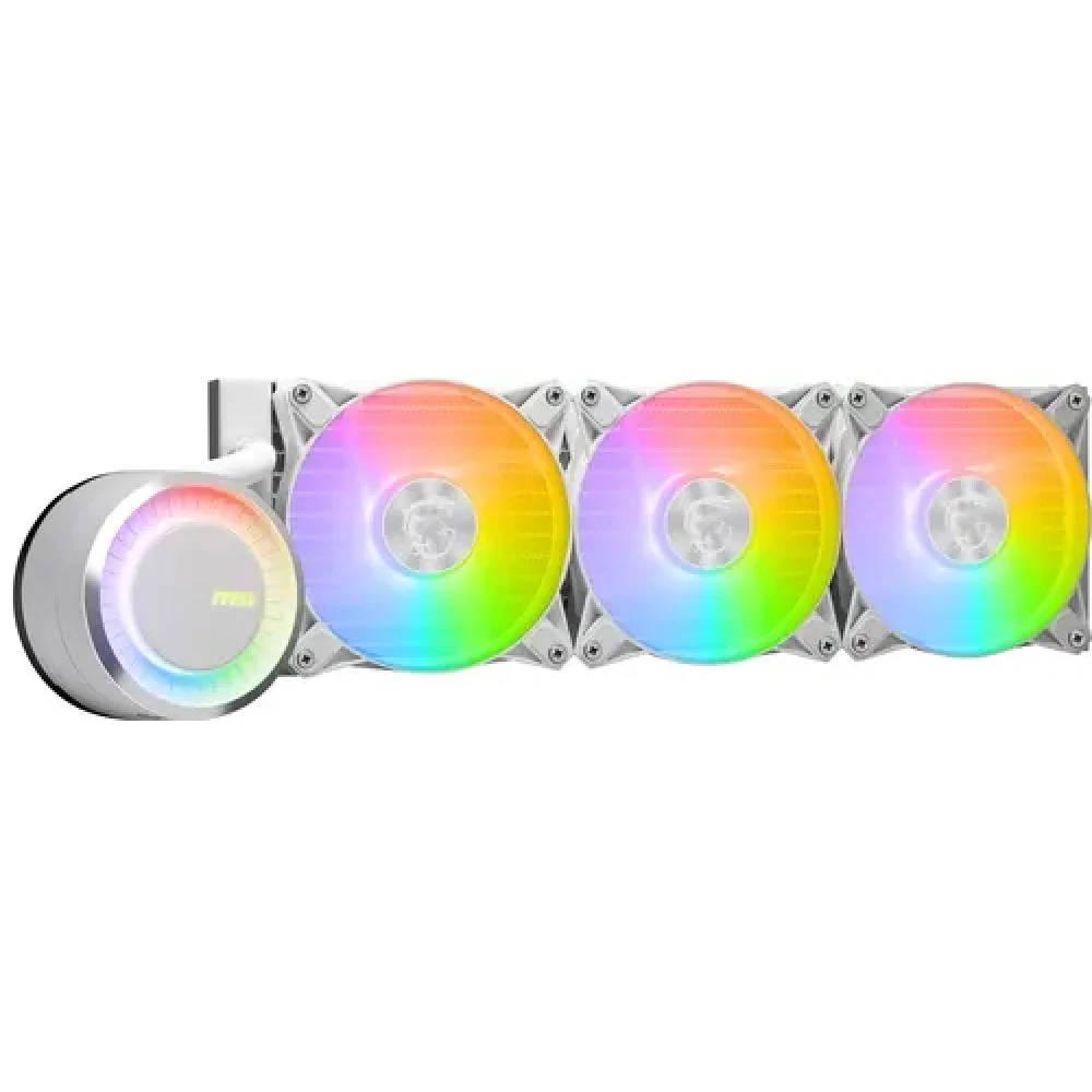 Водяное охлаждение для CPU MSI MAG CORELIQUID E360 WHITE. Socket Intel/AMD, 4pin, Fan 3x120см, ARGB, White