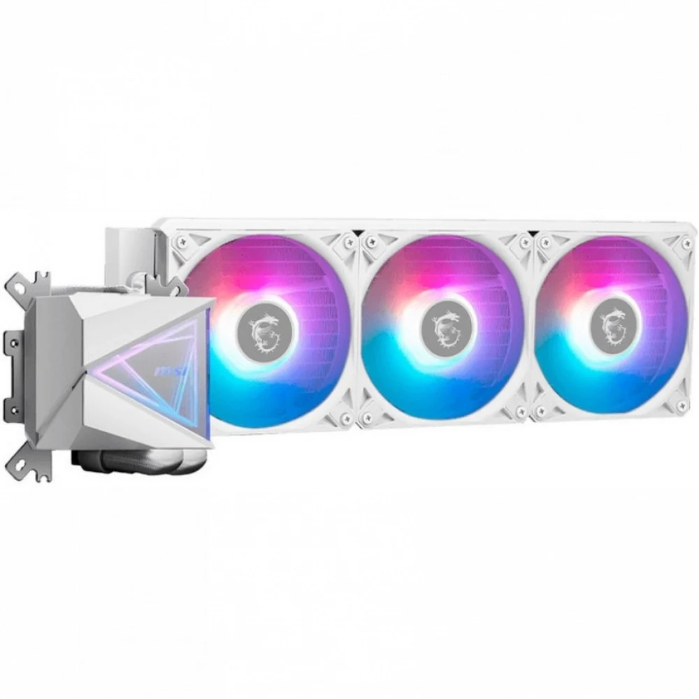 Жидкостная система охлаждения MSI MAG CORELIQUID I360 WHITE 3x ARGB Gen2 Fan, ARGB Gen2 Block, Color Box