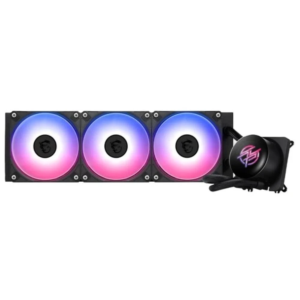 Система жидкостного охлаждения/ Water Cooling System MSI MPG CORELIQUID P13 360 (300W, 360mm, LED, Black, ARGB/ Fans: 3x120mm, 64.89CFM, 2050RPM/ Pump 20dBA, 3400RPM, Rad thickness 27mm/ S: 1851, 17