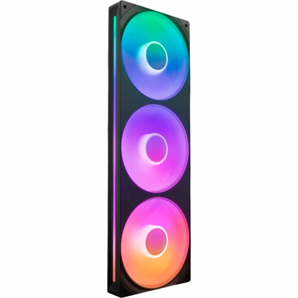 Кулер для корпуса ПК/ Case Cooler NZXT F360 RGB Core (120x120x25mm, 4-pin PWM, RGB, 75.12CFM, 30dBA, 2400RPM, Black, Single-Frame RGB Fan Unit)