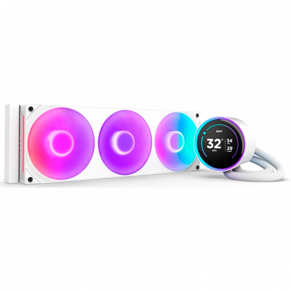 Кулер с водяным охлаждением, NZXT, Kraken Elite 360 RGB V2, RL-KR36E-W2, Intel: LGA 1851/ 1700 / 1200 / 115X, Core i9 / i7 / i5 / i3 / Pentium / Celeron, AMD: AM5, AM4 AMD Ryzen 9 / Ryzen 7 / Ryzen