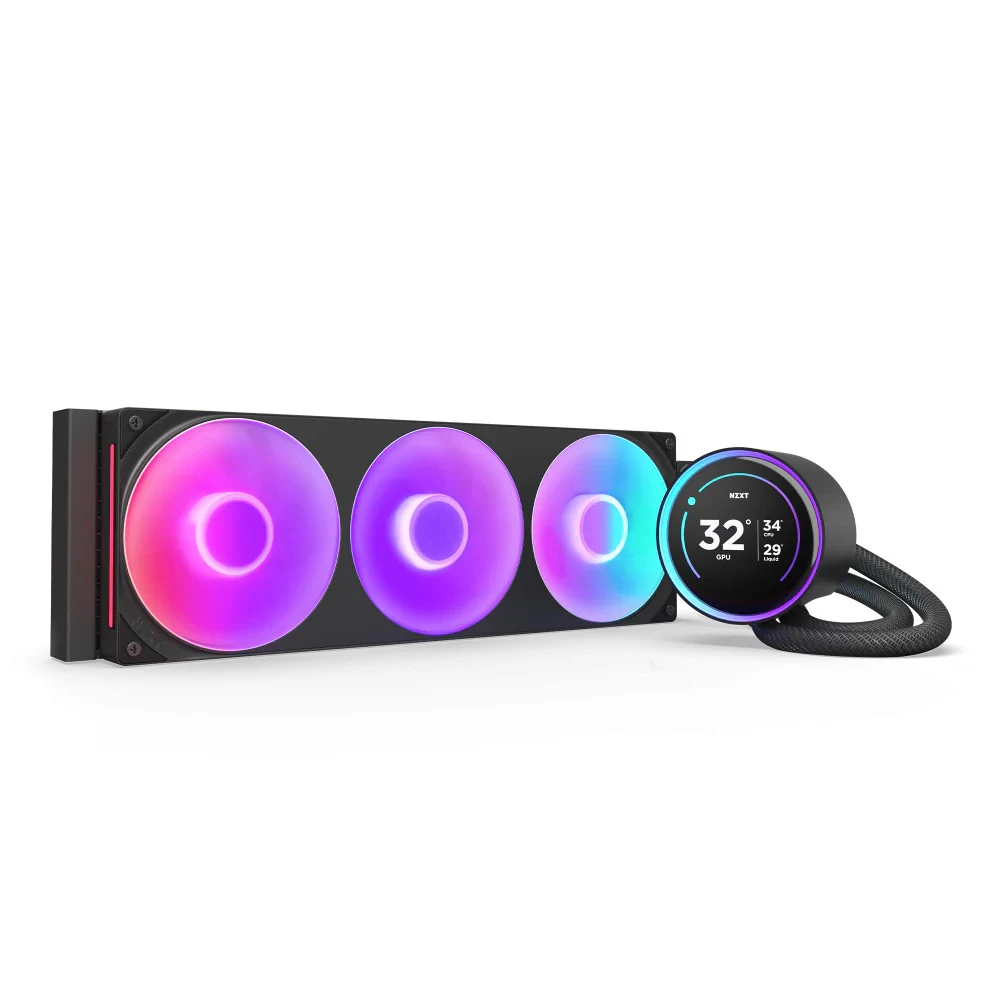 Кулер с водяным охлаждением, NZXT, Kraken Elite 360 RGB V2, RL-KR36E-B2, Intel: LGA 1851/ 1700 / 1200 / 115X, Core i9 / i7 / i5 / i3 / Pentium / Celeron, AMD: AM5, AM4 AMD Ryzen 9 / Ryzen 7 / Ryzen