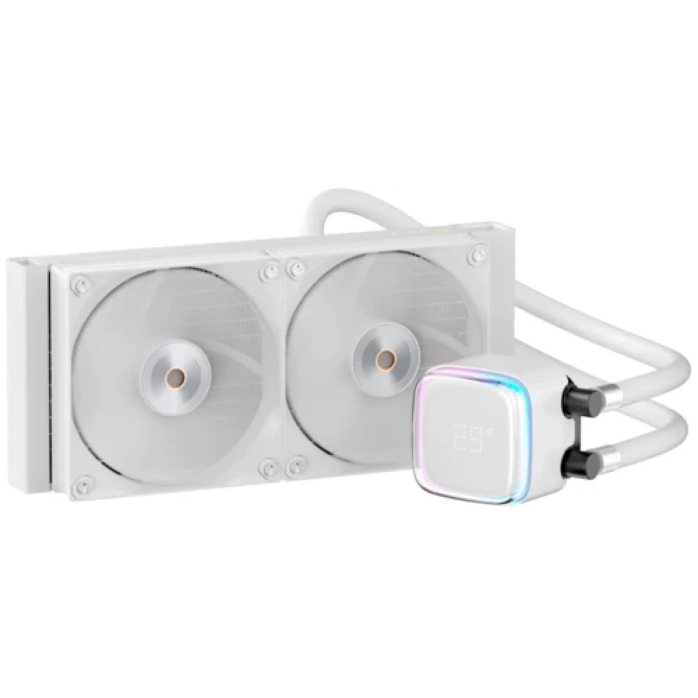Система жидкостного охлаждения/ Water Cooling System Ocypus Iota L24 WH (280W, 240mm, LED temp, White, ARGB Pump, Fans: 2x120mm, 77CFM, 2000RPM/ Pump height 65mm, 27dBA, 3100RPM, Rad thickness 27mm/