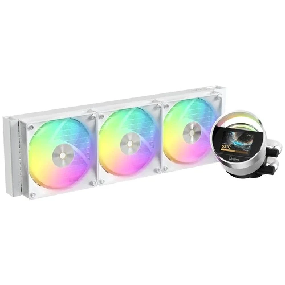 Система жидкостного охлаждения/ Water Cooling System Ocypus Sigma L36 WH ARGB (300W, 360mm, LED, White, ARGB/ Fans: 3x120mm, 73CFM, 2000RPM/ Pump height 99mm, 27dBA, 3100RPM, Rad thickness 27mm/ S: