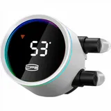 Система охлаждения/ Water Cooling System PCCooler DA360 Pro ARGB Digital WH (300W, 360mm, LED temp., White, ARGB/ Fans: 3x120mm, 75.8CFM, 33.7dBA, 2200RPM/ Pump height 57mm, 28dBA, 3000RPM, Rad thic