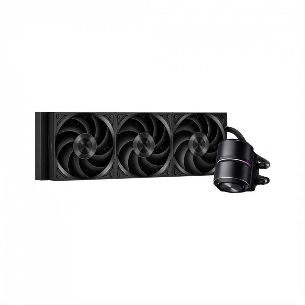 Система охлаждения/ Water Cooling System PCCooler DE360 Pro BK (300W, 360mm, Black, ARGB Pump, Fans: 3x120mm, 86.73CFM, 32dBA, 2200RPM/ Pump height 57mm, 28dBA, 3200RPM, Rad thickness 27mm/ S: 1851,